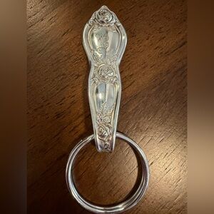 “B” Engraved Spoon Keychain